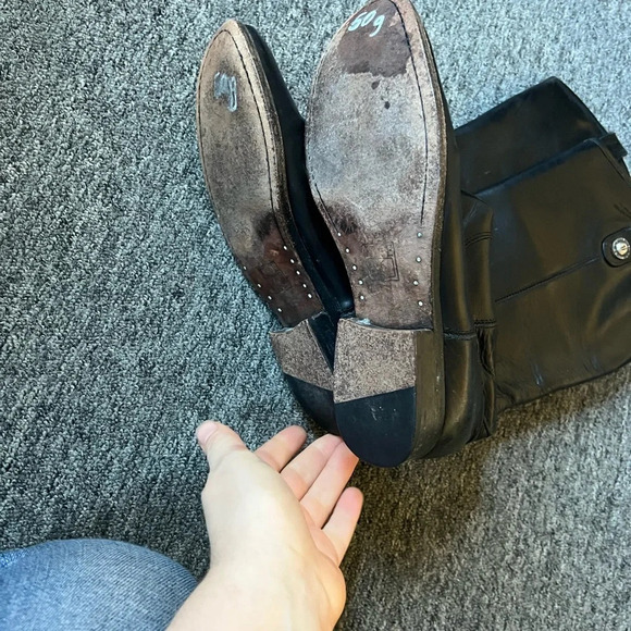 Frye Black Melissa Knee High Riding Boots, size 7 - Picture 3 of 11